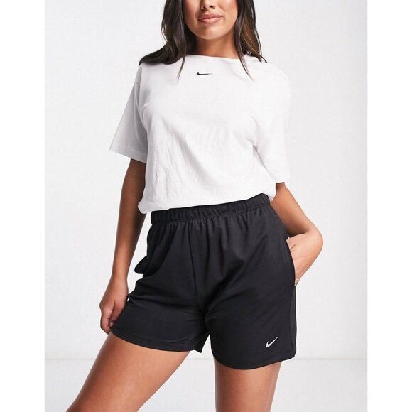 Nike Attack Women's Dri-fit Fitness Mid-Rise Shorts - Black/refs - Picture 1 of 5